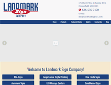 Tablet Screenshot of landmarksignusa.com